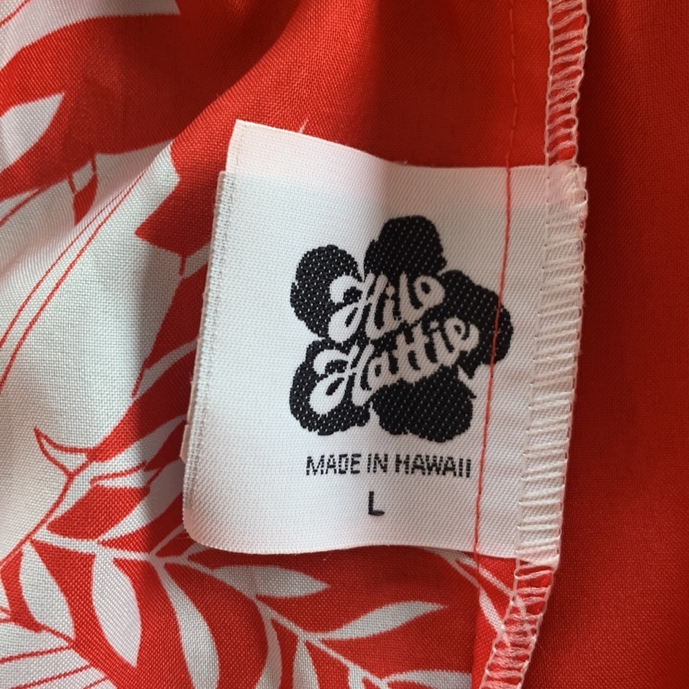 Vintage Hilo Hattie Muumuu Hawaiian Butterfly Sleeve Floral Midi Dress Size L - Picture 5 of 7